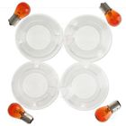 10-900-cl Luckybike Set Clear Inch Flat Turn Signal Lenses 029882861264