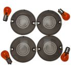 10-900-sm Luckybike Set Smoke Inch Flat Turn Signal Lenses 029882861257