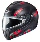 1013-717 Hjc Flow Frameless Dual Lens Snow Helmet Semi Flat Red