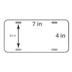 1101134575248 Undisclosed White Motorcycle License Plate Blank Aluminum Stan