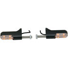 12-744 Arlen Ness Black Turn Signals Amber Power Leds For Harleys