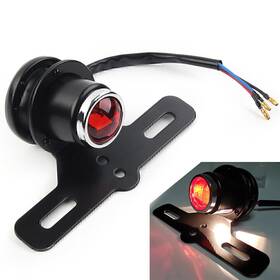1880club 550715414345 Round Retro Motorcycle Brake Tail Light Lamp For Bobber Chopper Cafe Racer