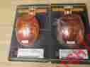 27-029 Custom Chrome New Replacement Aurora Amber Turn Signal Lens Set Cci