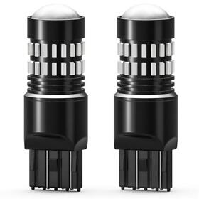 7443 2x Auxito Led High Bright Red Brake Tail Light Parking Safety Warning Bulbs