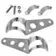2xchrome Aftermarket Motorcycle Headlight Bracket 28-43mm For Honda Cb650 Cb750 Cafe Bobber