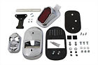 33-0191 Chrome Tombstone Tail Lamp Kit With Skull Grill For Harley