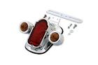 27-0620 33-0663 Manufacturing Chrome Skull Face Footpeg Foot Peg Set Fits Harley