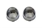 331277 Manufacturing Chrome Turn Signal Bezel Smoke Mirrored Fits Harley Davidson