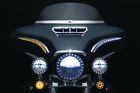 481319 Kuryakyn Sequential Led Bat Lashes Harley Batwing Chrome