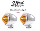 61-73151 Chrome Cruiser Bullet Tail Lights Turn Signal Blinker Flasher Yamaha