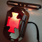 617949630719 Aftermarket Parts Chromed Tombstone Red Brake Tail Light