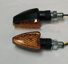 900-0031 Dmp Short Arrow Led Marker Lights Pair Black Amber Lens