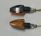 900-0034 Dmp Short Arrow Led Marker Lights Pair Carbon Amber Lens