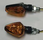 900-0044 Dmp Blunt Arrow Led Marker Lights Pair Carbon Amber Lens