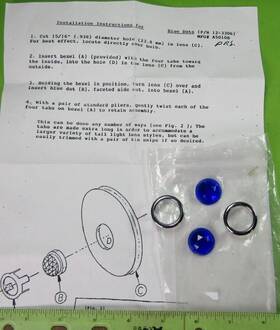 12-3306 A5010b Motorcycle Auto Plastic Blue Dot Kit With Chrome Metal Rings Rims Tail Light Dots
