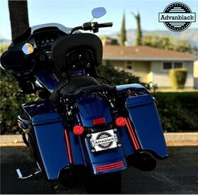 46252 Advanblack 14-23harley Phantom Led Filler Rear Fender Panel Tail Lights Lamp Bar