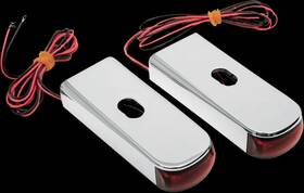 Fi9s07p9vr Alloy Art Raw Fender Strut Red Led Marker Lights Dyna Super Glide Custom 07-14