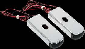 Hk2nc5c1ze Alloy Art Chrome Fender Strut Smoke Red Led Marker Lights Dyna Low Rider S 16-17
