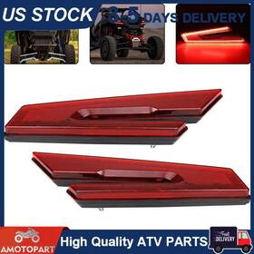 Tl-530-red Amotopart Utv Led Rear Brake Tail Lights For Polaris Rzr Pro Xp Xp4 2020-2023 Red Ca
