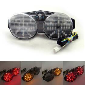 Tl-355-clear Areyourshop Integrated Led Taillight Turn Signals For Yamaha Yzf 600 R6 2001-2002 Clear