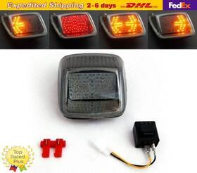 Tl-407-smoke-k Areyourshop Integrated Led Tail Light Turn Signals Fit For V-rod Street Rod 02-11
