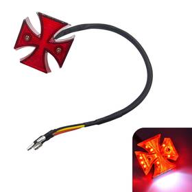 Arwwd3001re Arwrilt Arwwd3001re- Motorcycle Led Tail Light Cross Style Rear 1 Pc Red