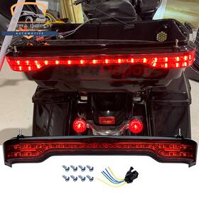 Astradepot 934668118626 Red Trunk Led Brake Turn Tail Light For Harley Electra Glide Tour Pack 2014-2023