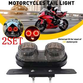 Mtc-wd-kc667 Auxito Motors 2x For Honda Shadow Vlx 600 Vt750 Dual Rear Led Turn Signal Brake Tail Light