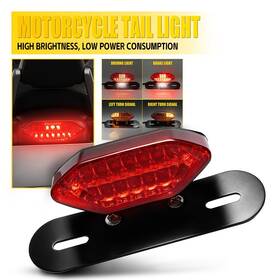 Auxito Mtc-wd-2601-hk 1pcs Rear Turn Signal Indicator Brake License Plate Light Amber&red&white Lamp