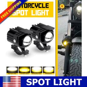 Xpd-wd-56541 Auxito 2x Motorcycle Spot Lights Headlight Led Drl Driving Lamp Amber White