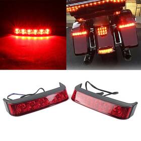 Bfyaccountusa 211100212938 Led Saddlebag Tail Brake Lamp Turn Signal Light Black Housing For Harley 14-19
