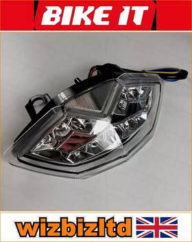 Ledk101 Bike-it Open Box Rear Led Light Clear Kawasaki Z 1000 Sx 2011-2015