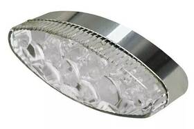 Rltled02 Bike-it Open Box Universal Chrome Tribe Clear Led Motorcycle Rear Tail Light