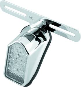 482492 Bikers Choice Chrome Mini Tombstone Led Taillight With License Mount Universal C