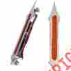 Bl02-lsc Accutronix Chrome Slotted Tribal Amber Led Saddlebag Bag Lights For Harley
