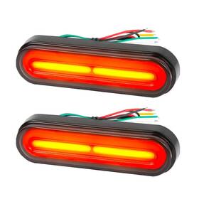 Us-ap-0067-2 Blyilyb 12-80v Dual Color Motorcycle Scooter Amber 2pcs And Red