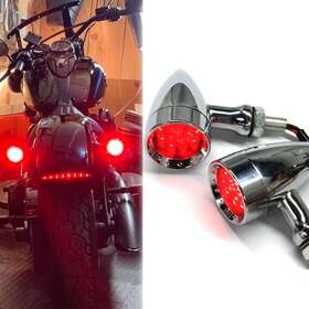Bms-cb177aa Bms Chrome Bullet Motorcycle Led Turn Signal Blinker Light For Harley Softail Slim S