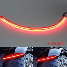 Bo-ttlst50rdrdyw3001g001 Bobmoto Led Brake Turn Signal Light Red Tube Yellow Lights 50cm For All Motorcycle