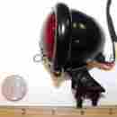 C-2596 Aftermarket Unbranded Honda Harley Yamaha Suzuki Kawasaki Custom Mini Vintage Style Black Led Bullet Tail Light Stop Red Bobber Rod Bates