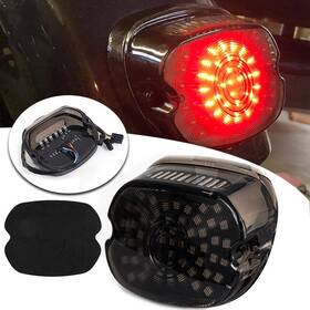 Mt05080271 Carmirrorshop Red Led Tail Light Rear Brake Turn Signal Smoked Fits For Harley Touring Softail