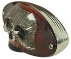11233md Cateye Twin 12v Red Dyna Yale Skull Big Indian Chrome Chopper Taillight