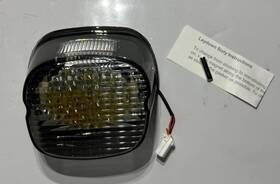 Ld60-lst Chrome Glow Strobing Smoke Led Laydown Taillight For Harley Davidson With Top Tag Window