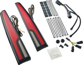 40086 Ciro Calade Led Taillights Black White/red Harley Davidson Ultra Glide 2014-2023
