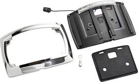 40500 Ciro Chrome Curved License Plate Frame With Led Light