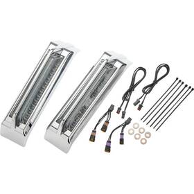 42050 Ciro Smoke Lens Chrome Filler Panel Tail Lights For Harley 23-25 Touring Models
