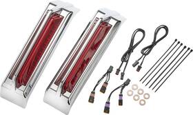 42052 Ciro Filler Fits Panel Tail Lights - Red Lens Chrome