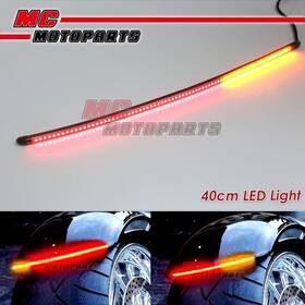 Clcrttlst40smrdywcc004 Createmotor Smoke 40cm Flexible Led Strip Lights For Signal Tail Brake Fits Kawasaki Aprilia