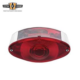 600673 Custom Chrome Replacement Dot Has Plastic Housing Cateye Taillight Fits For Harley