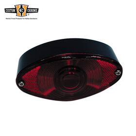 600693 Custom Chrome Cateye Taillight Replacement Dot Black Plastic Housing Fit For Harley