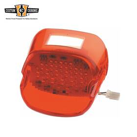 627380 Custom Chrome Red Laydown Taillight Lenses And Led Lights Fit For Harley Sportsters Xl 1999-up